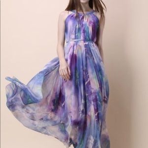 Maxi dress chiffon floral